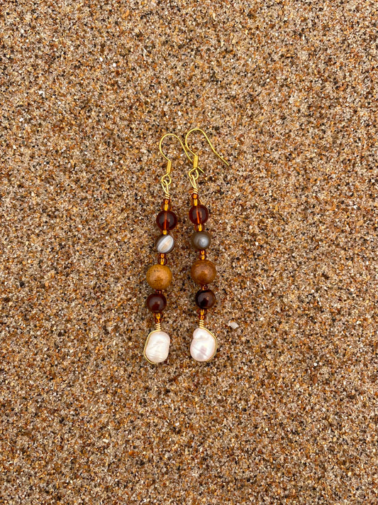 Pearly Earth Earrings