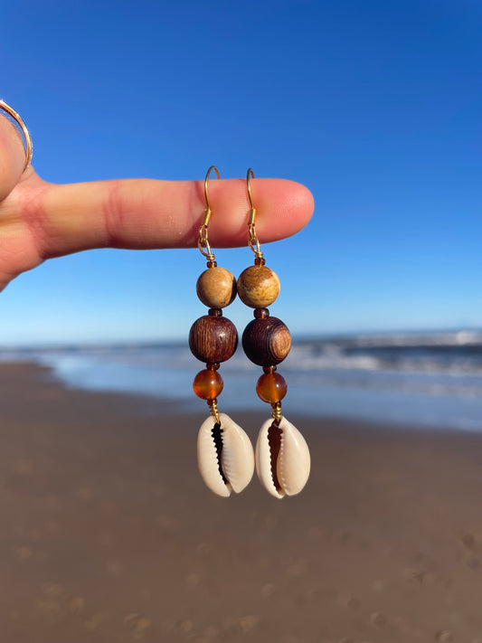 Natural Cowrie Earrings