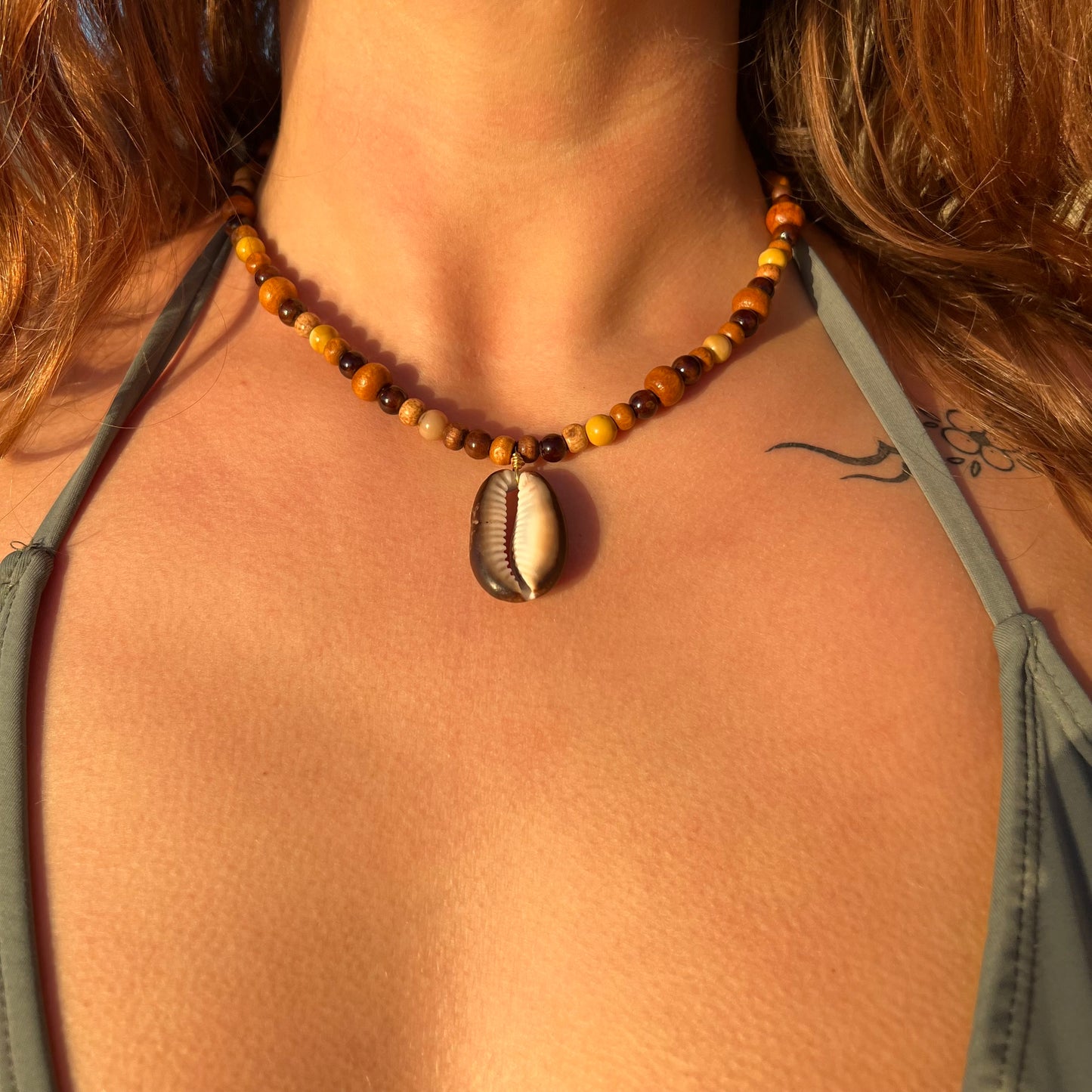 Sunrise Cowrie Necklace