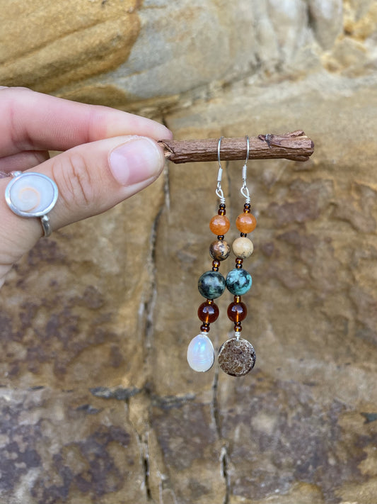 Earthy Ocean Earrings