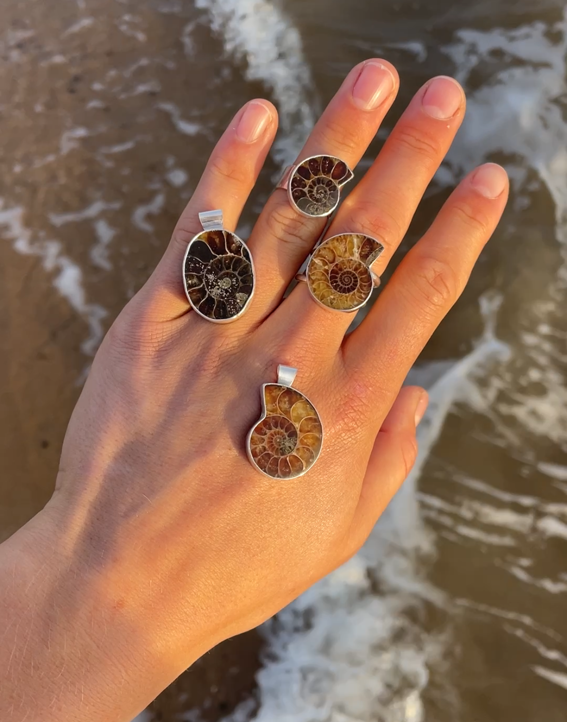Oval Ammonite Pendant