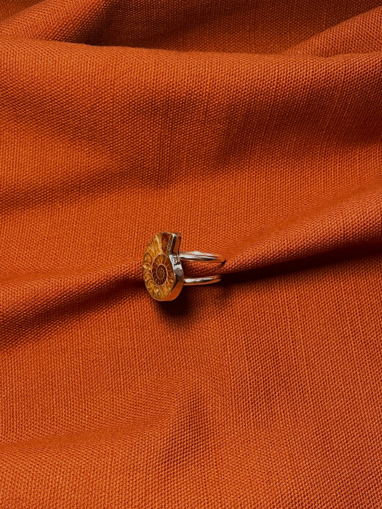 Double Banded Ammonite Ring
