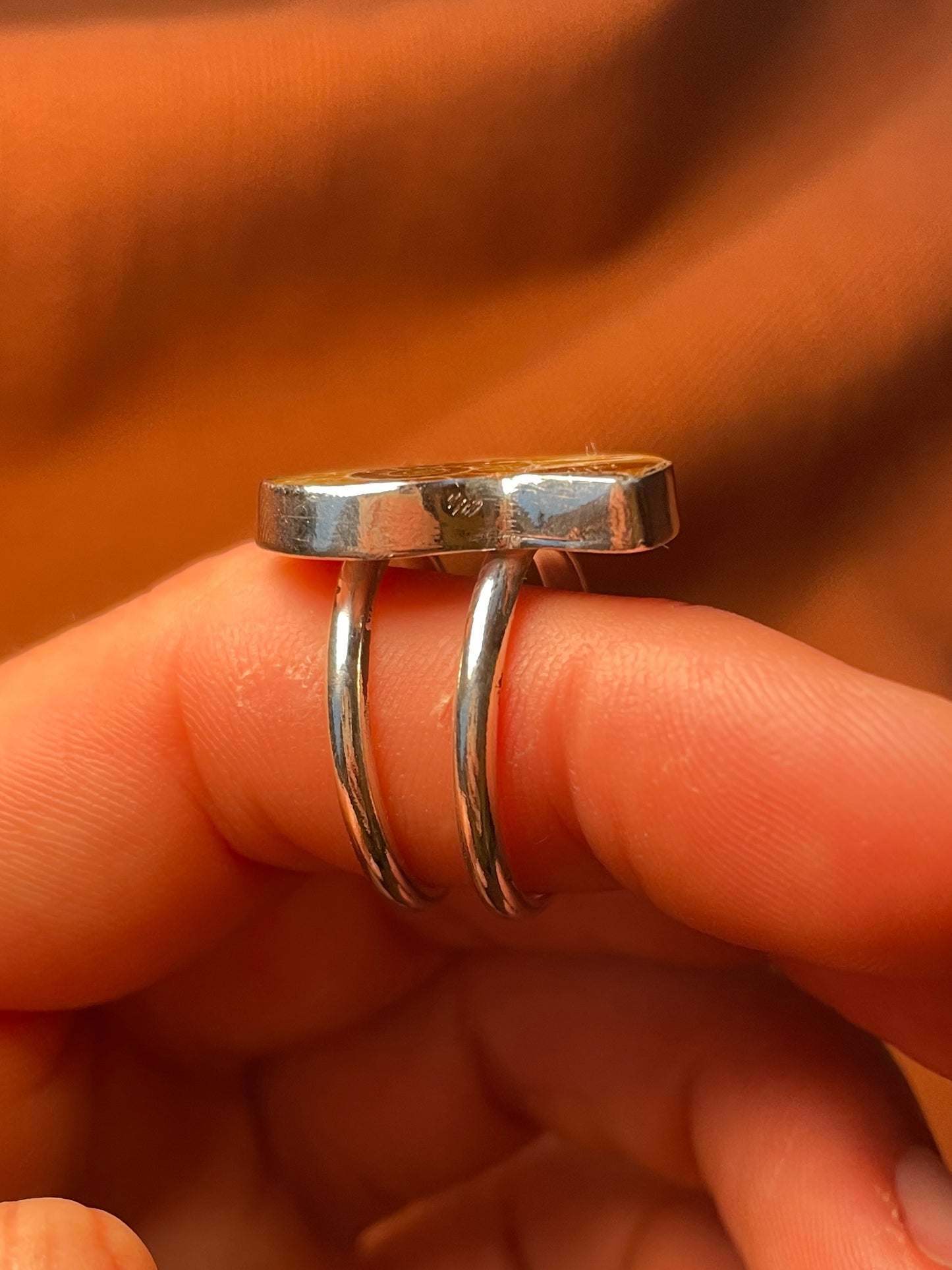 Double Banded Ammonite Ring
