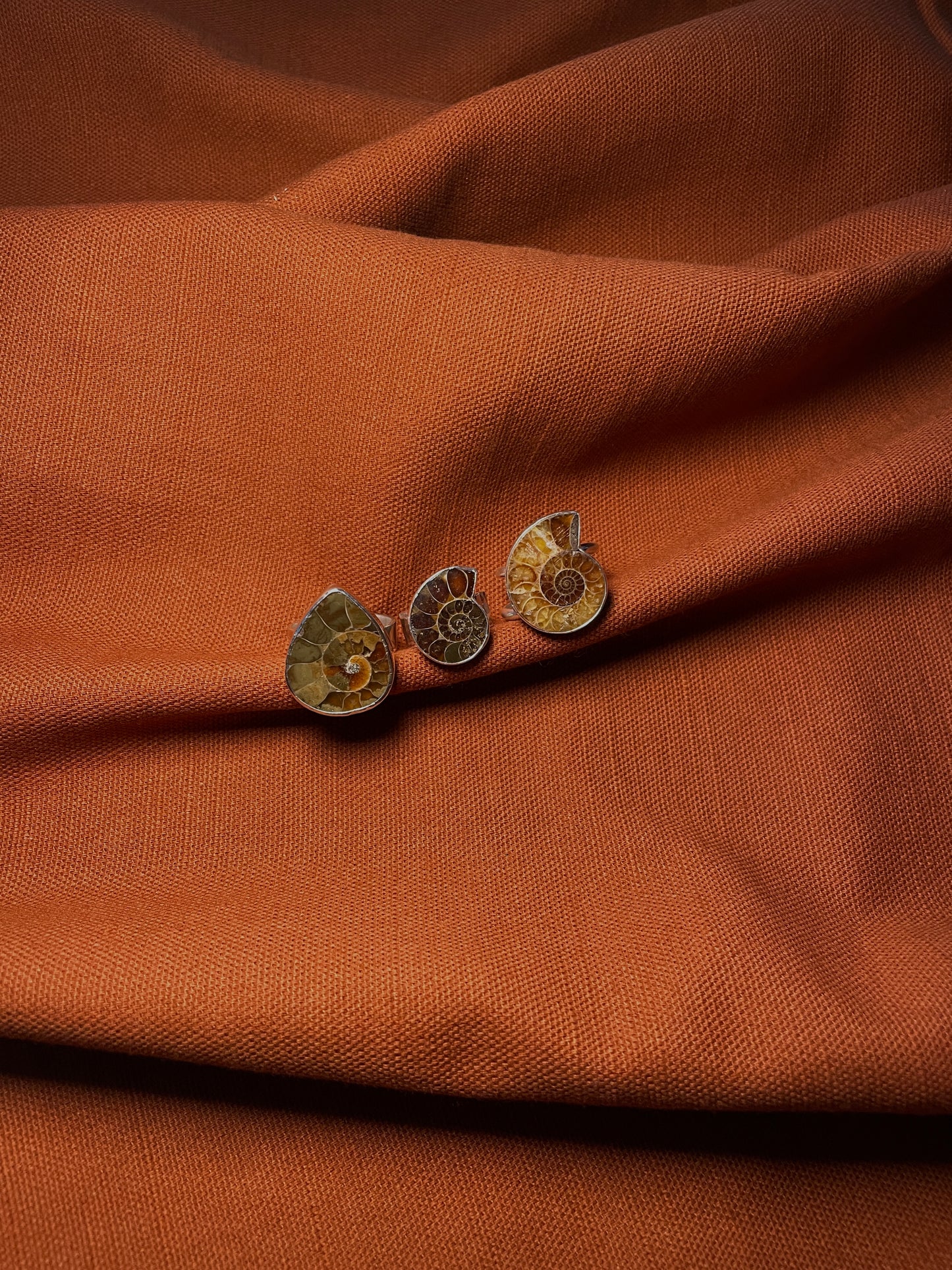 Double Banded Ammonite Ring