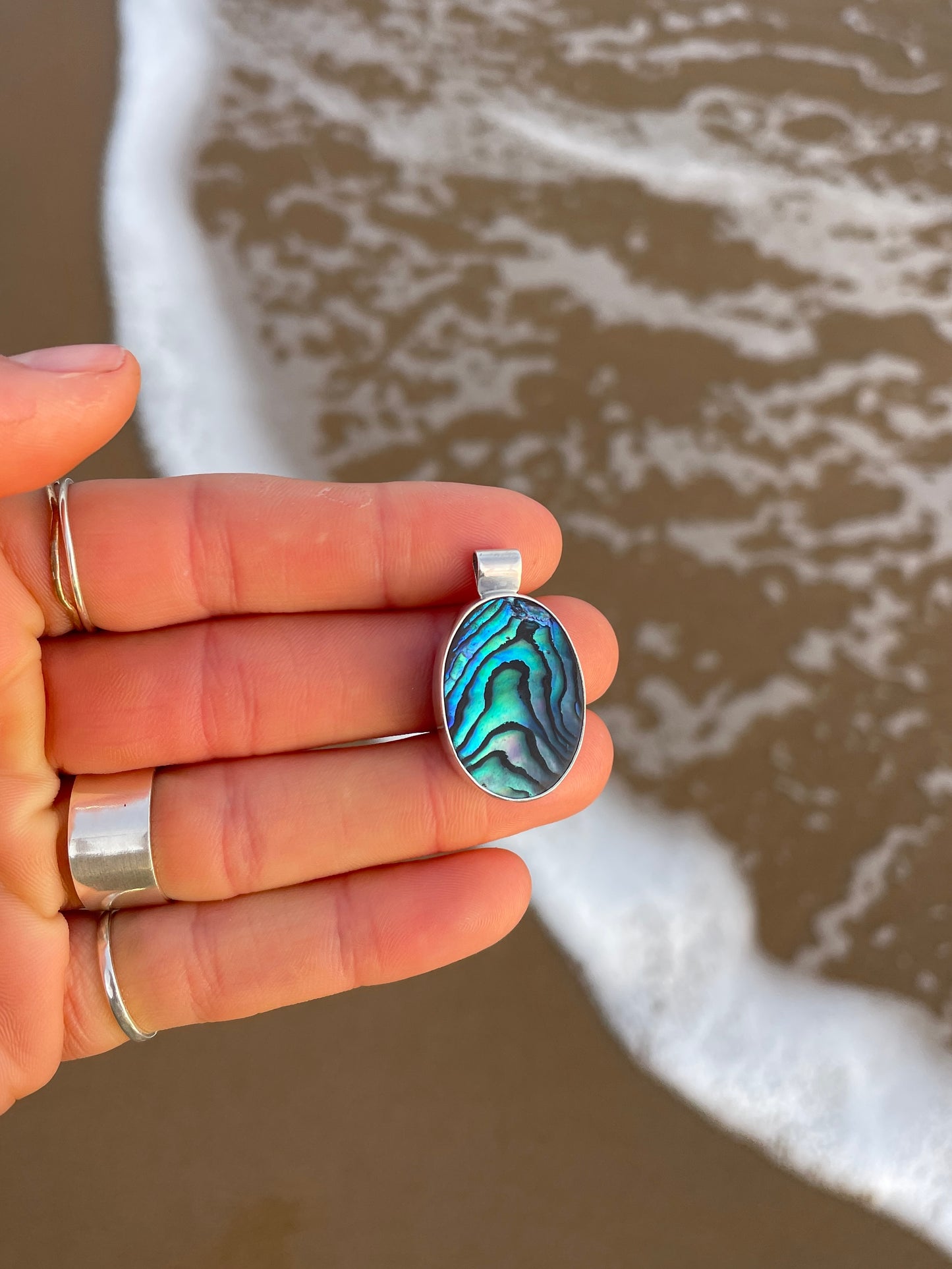 Blue Paua Pendant