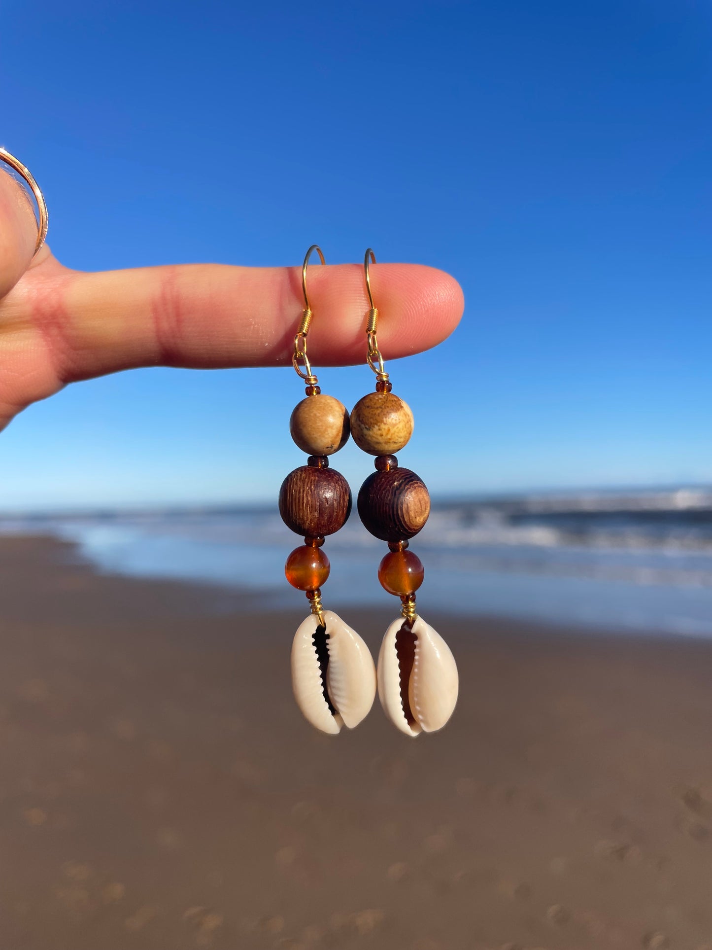 Natural Cowrie Earrings