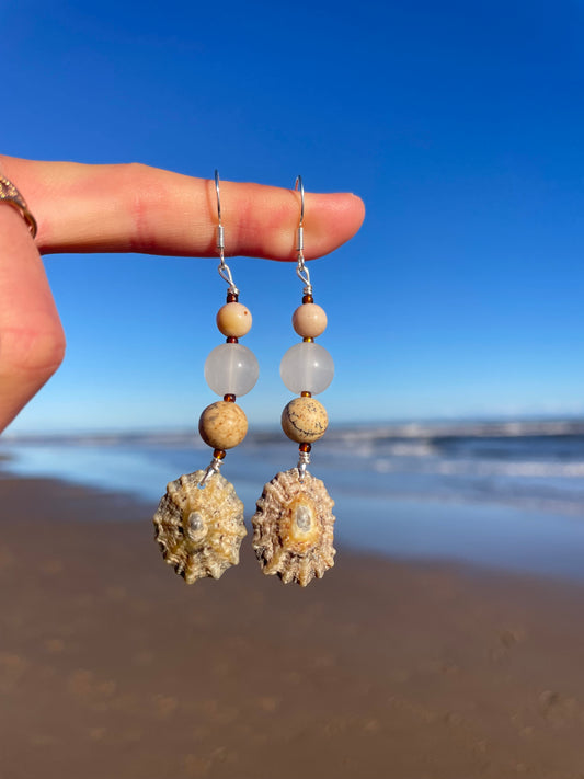 Snowy Limpet Earrings