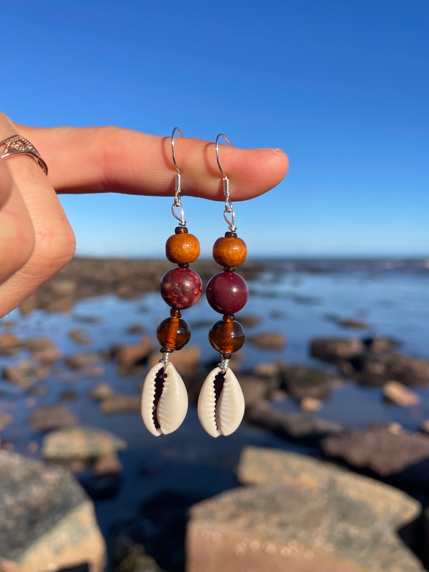 Dusky Cowrie Earrings