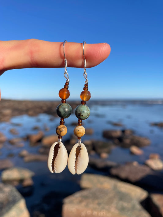 Ocean Cowrie Earrings