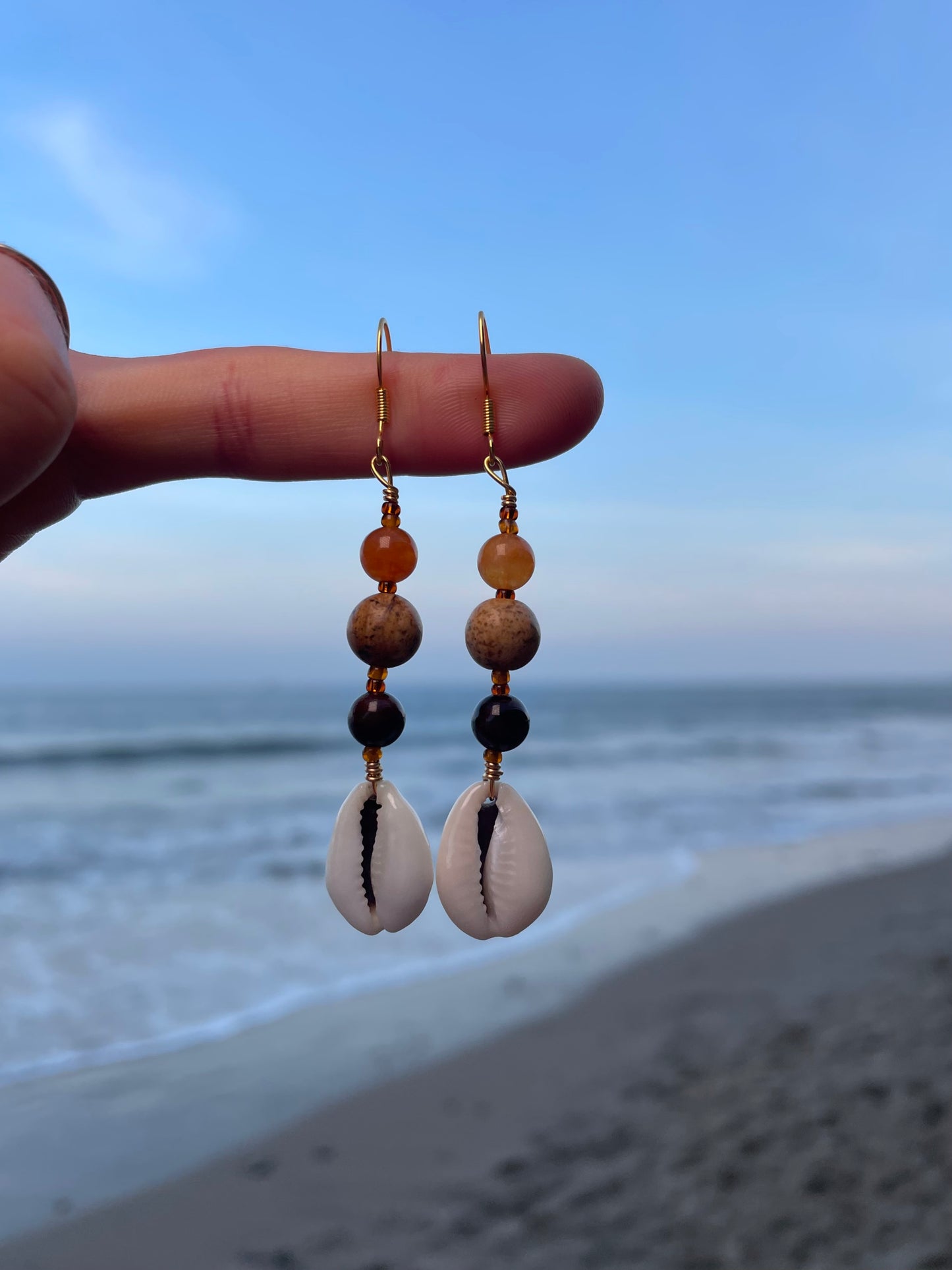 Sunrise Cowrie Earrings