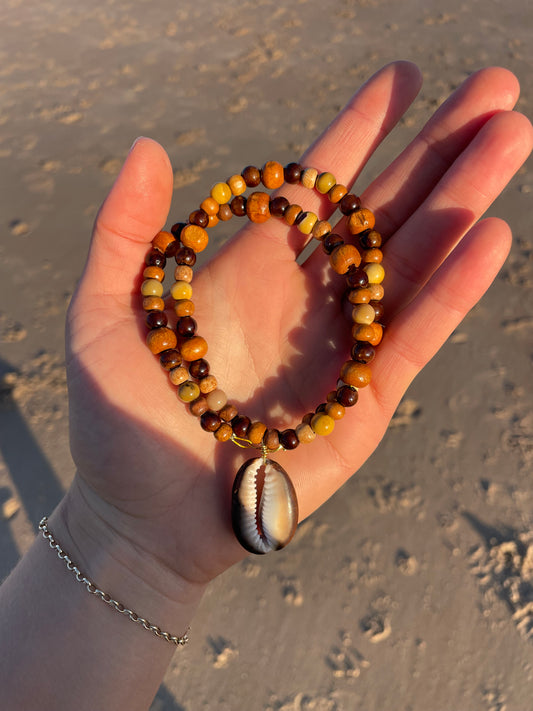 Sunrise Cowrie Necklace