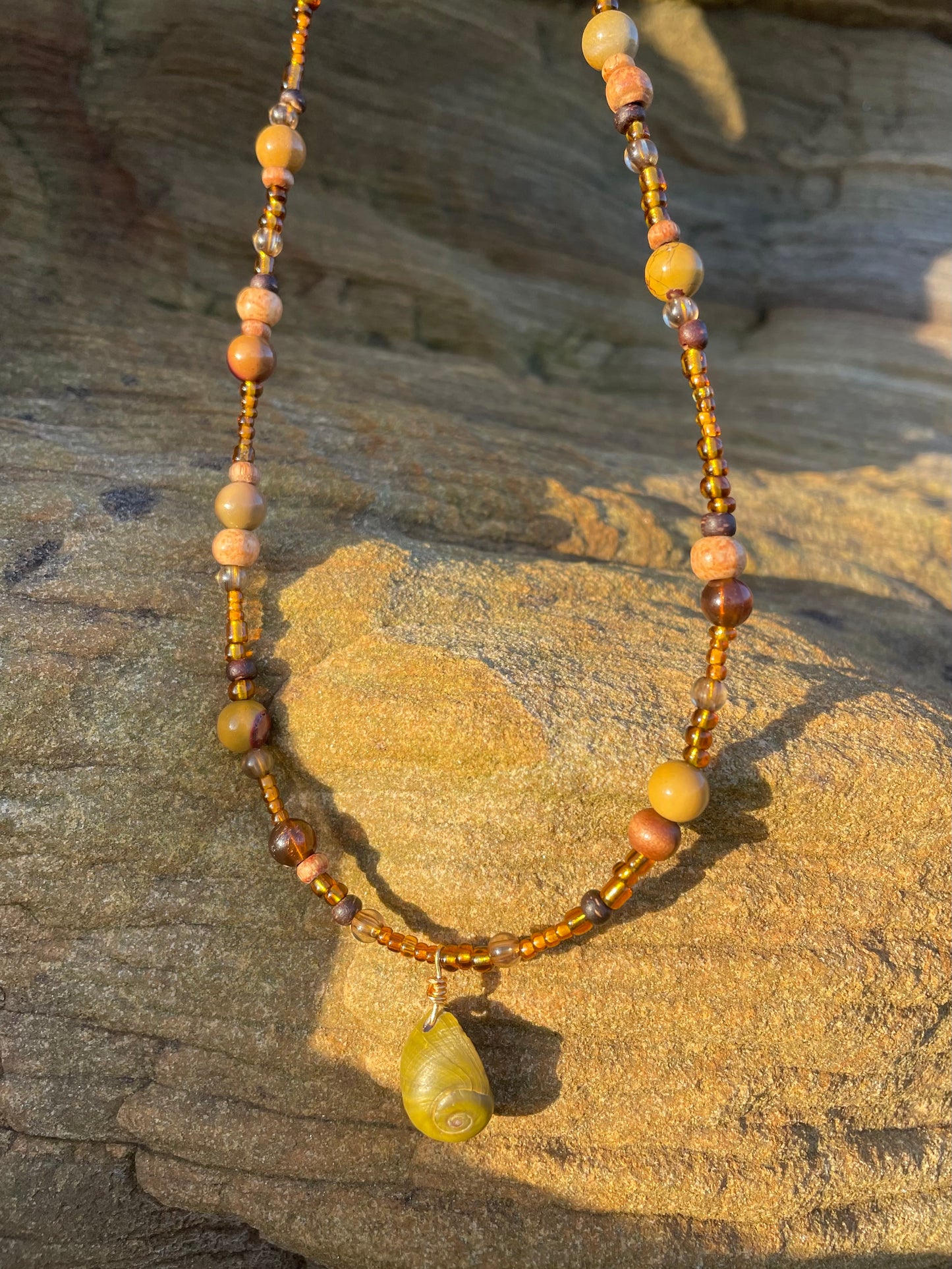 Olive Perwinkle Necklace