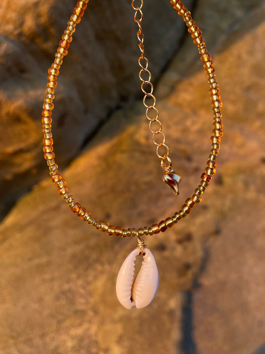 Sunray Cowrie Anklet