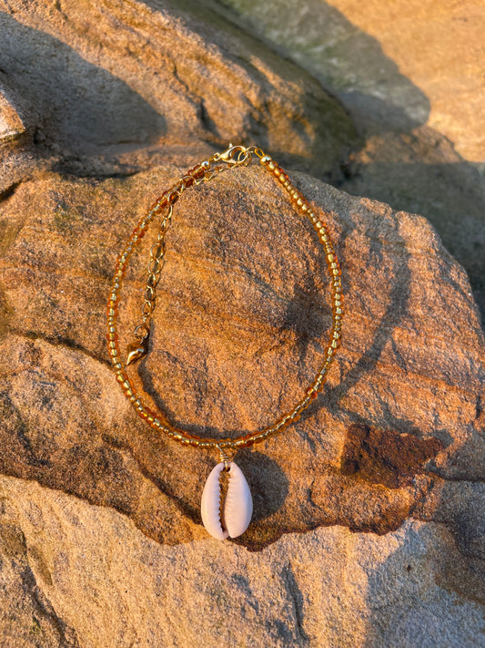 Sunray Cowrie Anklet