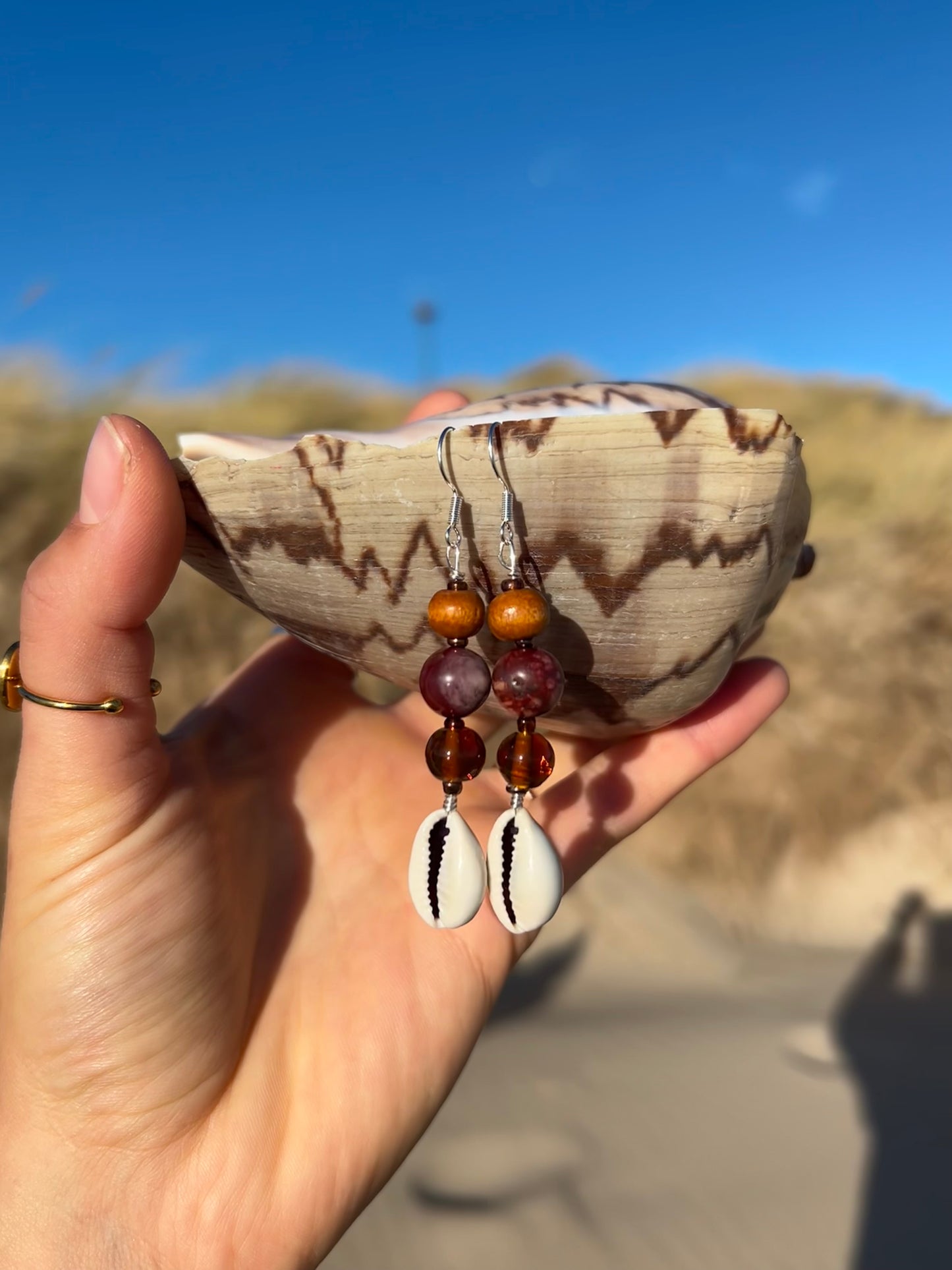 Dusky Cowrie Earrings